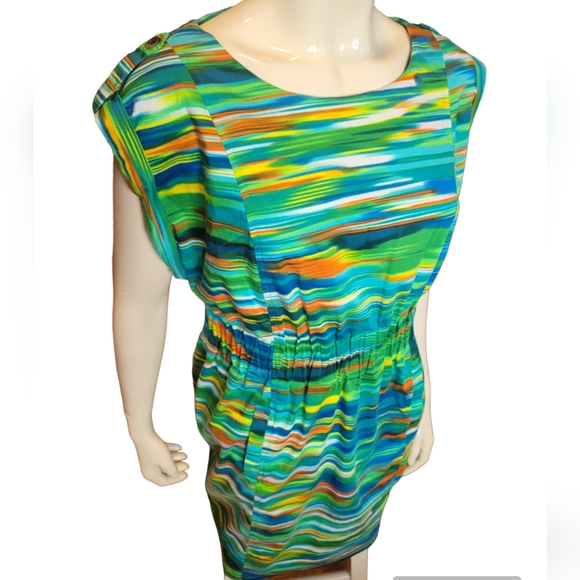 size 12 New directions watercolor effect dress - Picture 2 of 6
